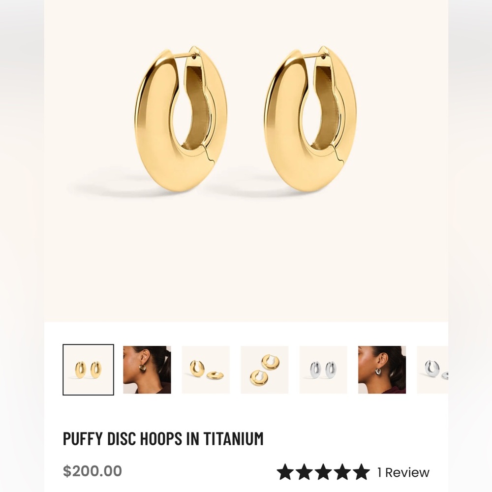 NWT Maison Miru Puffy Disc Hoops